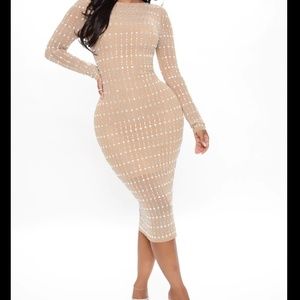 Sparkle Embellished Midi Dress